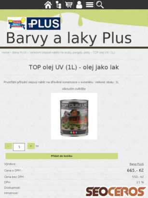 eshop.barvyplus.cz/top-olej-uv-1l-olej-jako-lak tablet vista previa