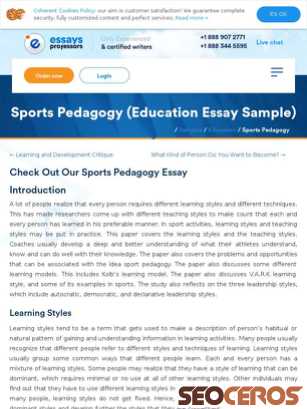 essaysprofessors.com/samples/education/sports-pedagogy.html tablet preview