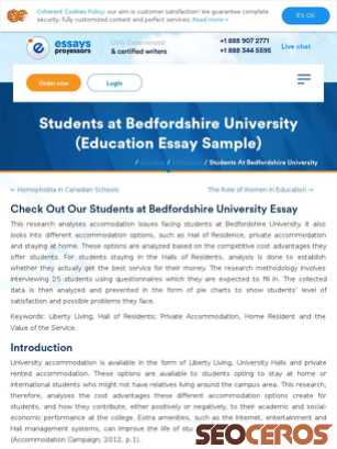 essaysprofessors.com/samples/education/students-at-bedfordshire-university.html tablet Vista previa