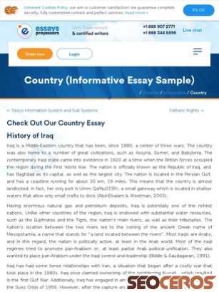 essaysprofessors.com/samples/informative/country.html tablet előnézeti kép
