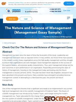 essaysprofessors.com/samples/management/the-nature-and-science-of-management.html tablet Vorschau