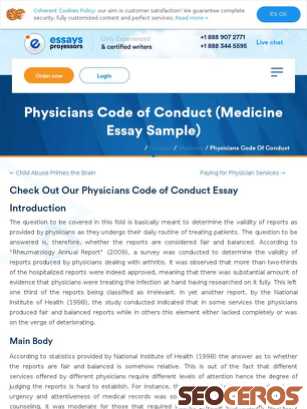 essaysprofessors.com/samples/medicine/physicians-code-of-conduct.html tablet obraz podglądowy