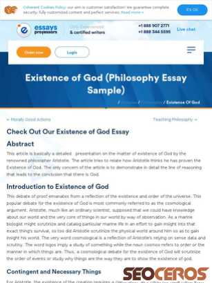 essaysprofessors.com/samples/philosophy/existence-of-god.html tablet előnézeti kép