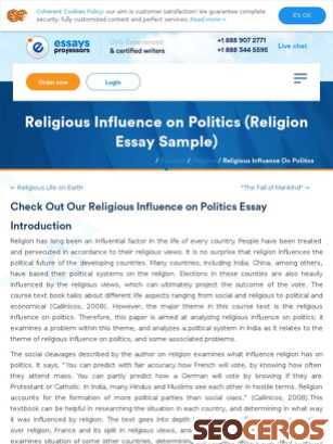 essaysprofessors.com/samples/religion-/religious-influence-on-politics.html {typen} forhåndsvisning