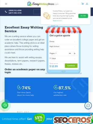 essaywritingstore.com tablet náhľad obrázku