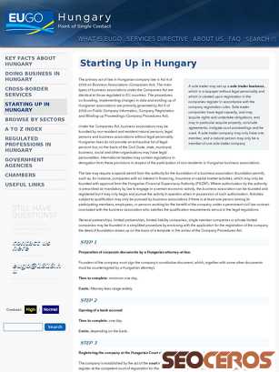eugo.gov.hu/starting-business-hungary tablet vista previa