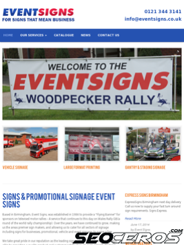 eventsigns.co.uk tablet preview