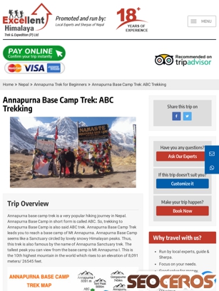 excellenttrek.com/annapurna-base-camp-trek-abc-trekking-nepal tablet preview