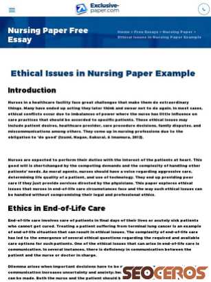 exclusive-paper.com/essays/nursing-paper-examples/nurse-ethical-issues-and-end-of-life-care.php {typen} forhåndsvisning