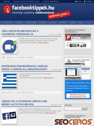 facebooktippek.hu tablet preview