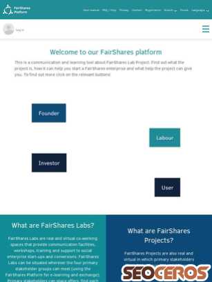 fairsharesplatform.eu tablet vista previa