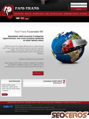 fani-trans.hu tablet előnézeti kép