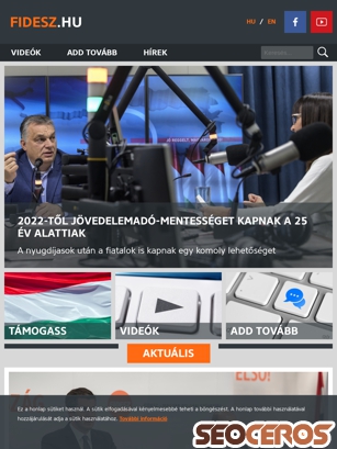 fidesz.hu tablet preview