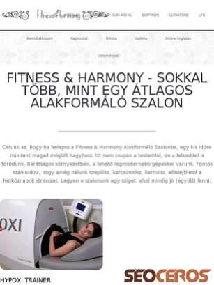fitnessandharmony.com tablet förhandsvisning