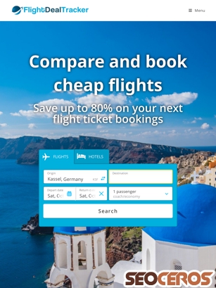 flightdealtracker.com tablet náhled obrázku