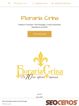florariacrina.business.site tablet प्रीव्यू 
