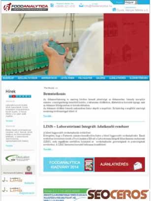foodanalytica.hu tablet Vorschau