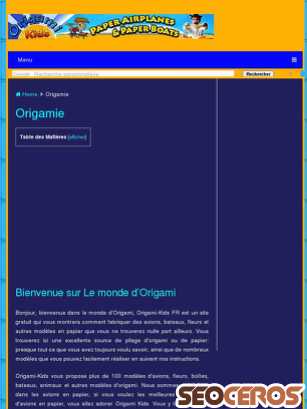 fr.origami-kids.com tablet náhled obrázku