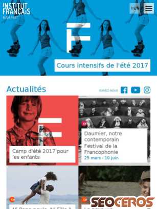 franciaintezet.hu tablet preview