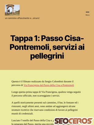 francigenatoscana.it/tappa-1-passo-cisa-pontremoli-servizi-ai-pellegrini tablet previzualizare
