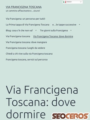 francigenatoscana.it/via-francigena-toscana-dove-dormire tablet előnézeti kép