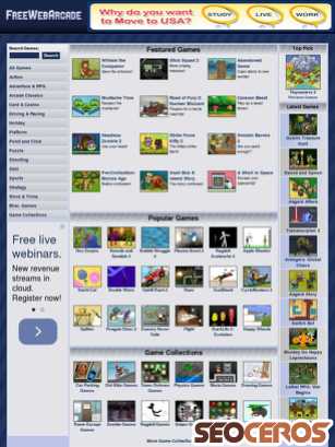 freewebarcade.com tablet preview