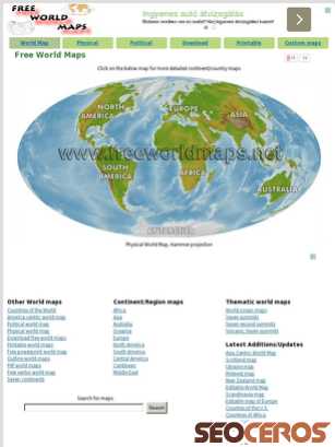 freeworldmaps.net tablet előnézeti kép