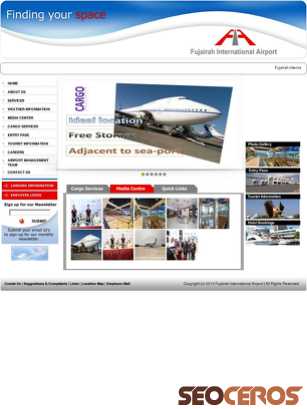 fujairah-airport.com tablet förhandsvisning