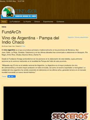 fundarch.com.ar tablet Vista previa