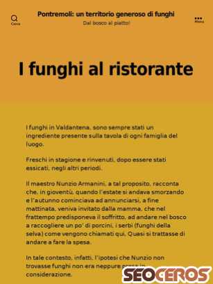 funghipontremoli.it/index.php/i-funghi-al-ristorante tablet vista previa