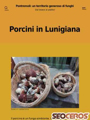 funghipontremoli.it/index.php/porcini-in-lunigiana tablet preview
