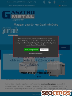gasztrometal.webboom.hu tablet előnézeti kép