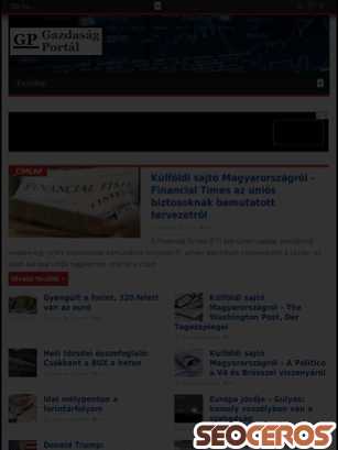 gazdasagportal.hu tablet előnézeti kép
