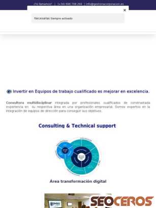 gestionacorporacion.es tablet förhandsvisning