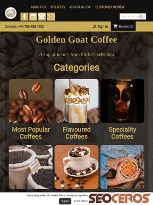 goldengoatcoffee.co.uk tablet prikaz slike