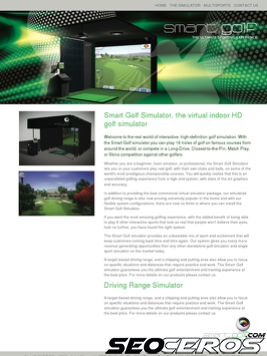 golf-simulator.co.uk tablet previzualizare