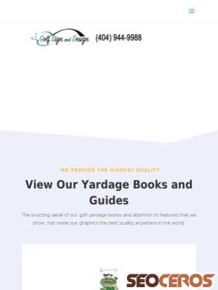 golfsignsco.com/golf-yardage-books tablet obraz podglądowy