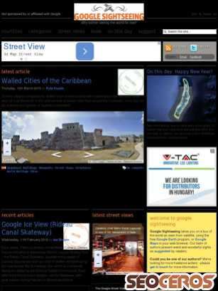 googlesightseeing.com tablet Vista previa