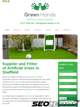 green-hands.co.uk tablet previzualizare