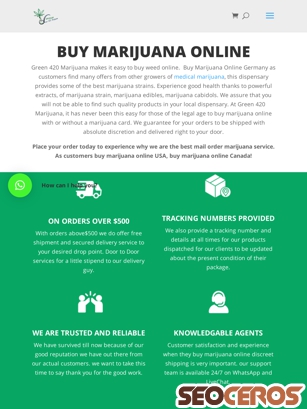 green420marijuana.com tablet vista previa
