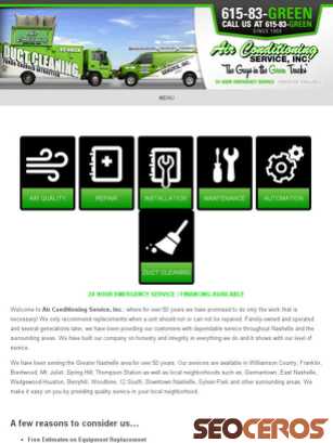 greentrucks.com tablet náhled obrázku