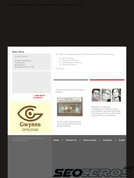 gwynns.co.uk tablet Vista previa