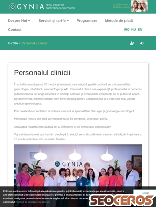 gynia.ro/pagini/personalul-clinicii tablet előnézeti kép