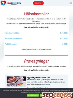 hagakliniken.nu/halsoundersokning-provtagning tablet előnézeti kép