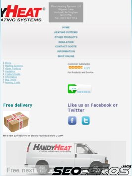 handy-heat.co.uk tablet prikaz slike
