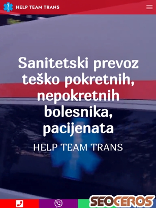 helpteamtrans.com tablet previzualizare