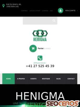 henigma.ch tablet vista previa