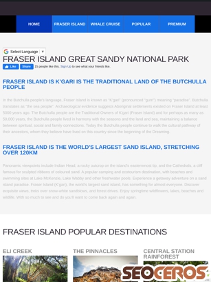 herveybaytour.com/fraser-island.html tablet előnézeti kép