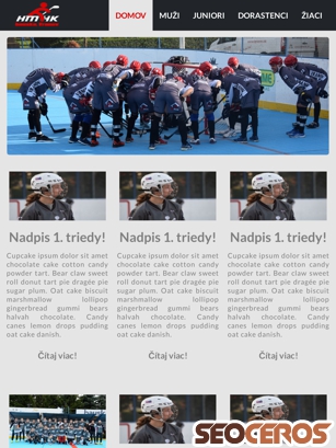 hokejbalvranov.sk tablet vista previa