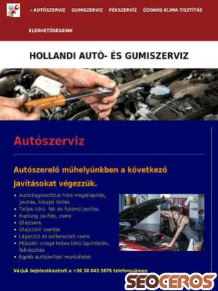hollandi-autoszerviz.com tablet vista previa